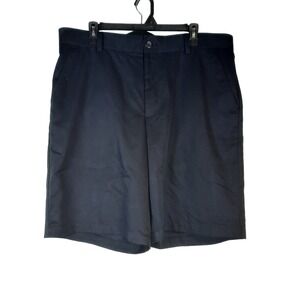 GREG NORMAN TASSO ELBA MENS GOLF CHINO SHORTS 36 BLACK FLAT FRONT‎ POCKETS